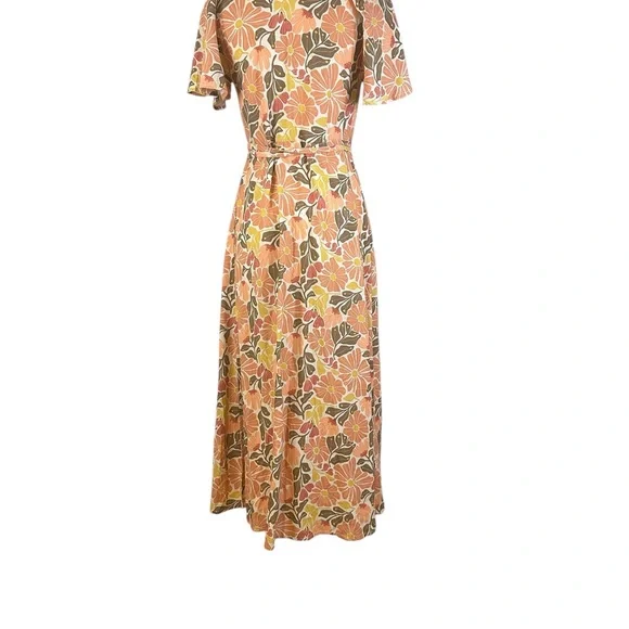 Marine Layer Floral Wrap Maxi Dress XS - Picture 8 of 16
